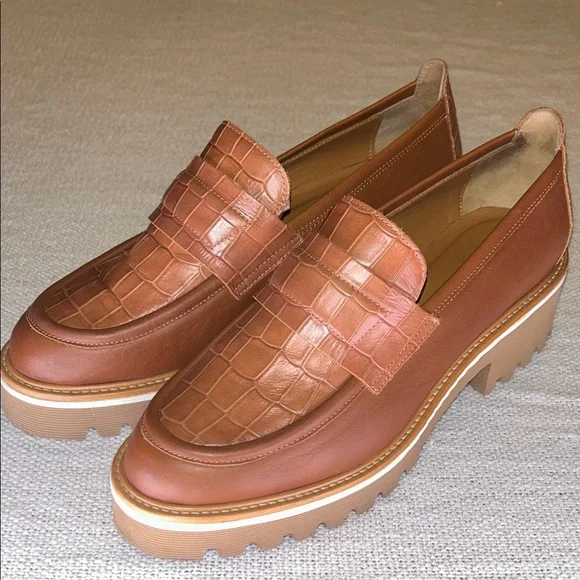 M. Gemi The Elsa Croco Printed Loafers size 39 - Picture 1 of 5